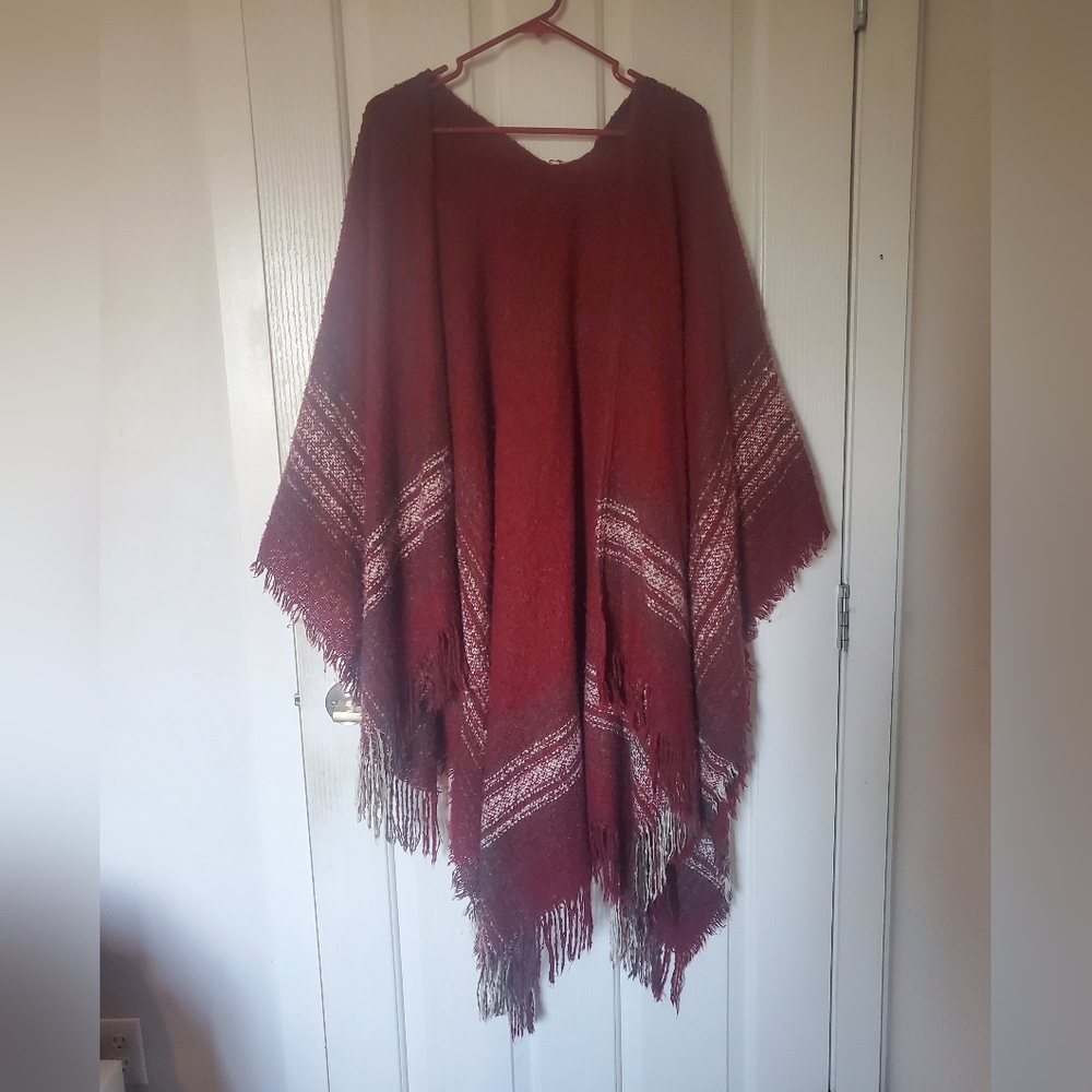 Red and White Shawl